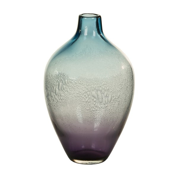 Modrá krištáľová dekoratívna váza Santiago Pons Ryde, Ø 17 cm
