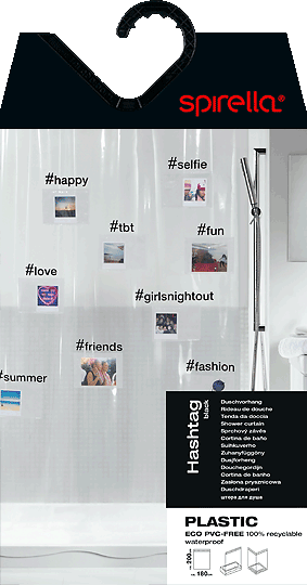 Sprchový záves 180x200 cm Hashtag – Spirella-image-2
