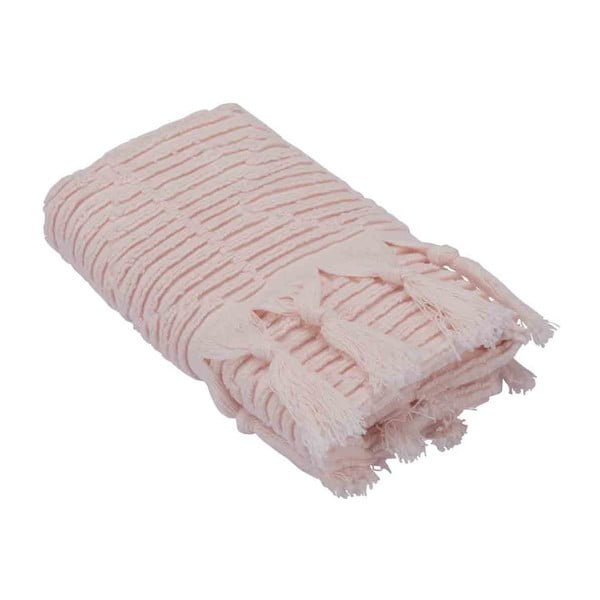 Ružový bavlnený uterák Bella Maison Taraxacum, 50 × 90 cm