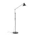 Čierna stojacia lampa s kovovým tienidlom (výška 220 cm) Dione – Kave Home