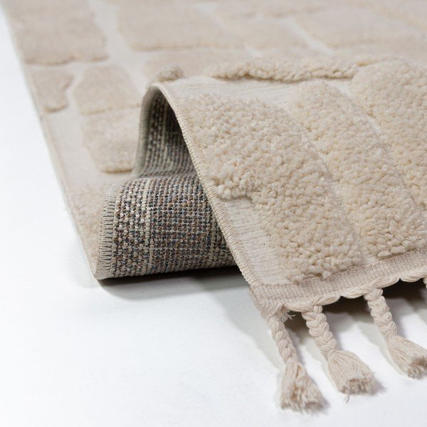 Krémovobiely koberec 160x230 cm Esra Cobbled – Flair Rugs-image-4