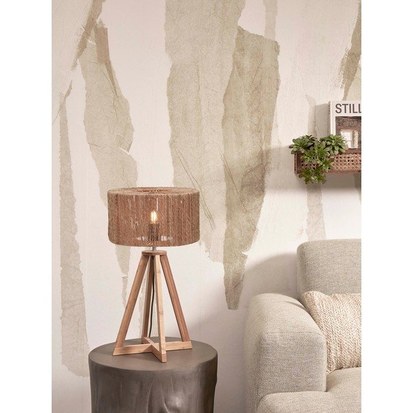 Stolová lampa s tienidlom z juty v prírodnej farbe (výška 51 cm) Iguazu – Good&amp;Mojo-image-3
