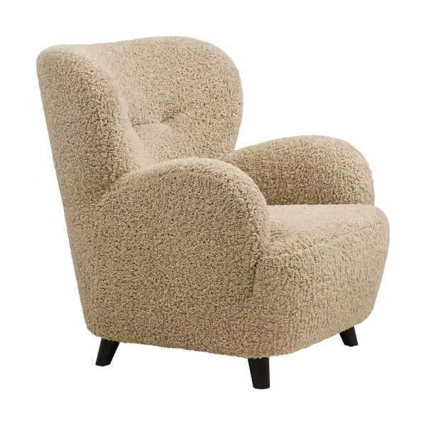 Svetlohnedé kreslo z textílie buklé Lunaro – House Nordic-image-3