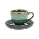 Zelená keramická šálka na espresso 70 ml Gastro Green/Black – Bitz