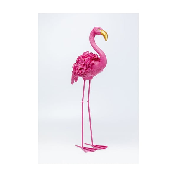 Ružová dekorácie Kare Design Flamingo, výška 75 cm