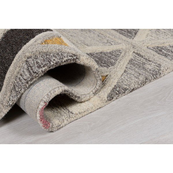 Sivý vlnený koberec Flair Rugs River, 120 x 170 cm-image-1