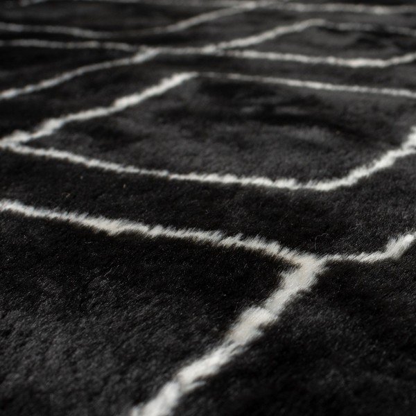 Čierny umývateľný koberec 160x230 cm Imran – Flair Rugs-image-3