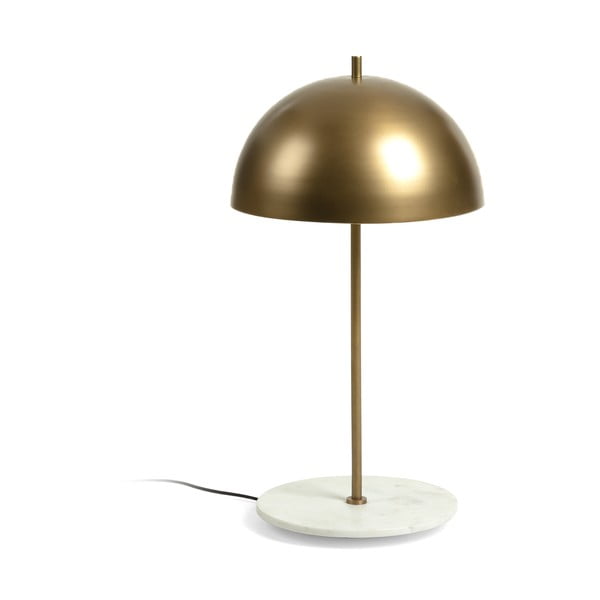 Stolová lampa v zlatej farbe Kave Home Biggest, výška 31 cm