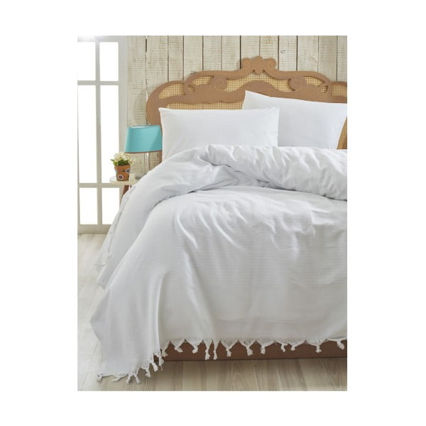 Ľahká prikrývka na posteľ Cintan White, 200 x 240 cm