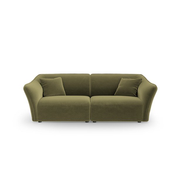 Zelená zamatová pohovka 206 cm Tokyo – Cosmopolitan Design