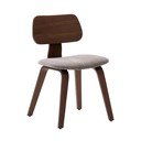 Béžová/tmavohnedá jedálenská stolička v dekore orecha Gena – Kave Home