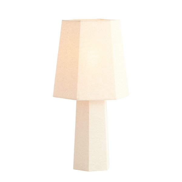 Krémovobiela stolová lampa s textilným tienidlom (výška  50 cm) Musabo – Light & Living-image-1
