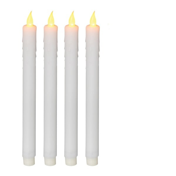 Sada 4 dekoratívnych sviečok Naeve, výška 28 cm
