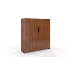 Hnedá šatníková skriňa z bukového dreva Skandica Bergman, 170 x 180 cm
