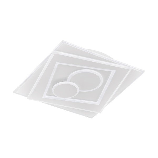 Biele kovové stmievateľné LED stropné svietidlo na diaľkové ovládanie 50x50 cm Ratio – Fischer & Honsel