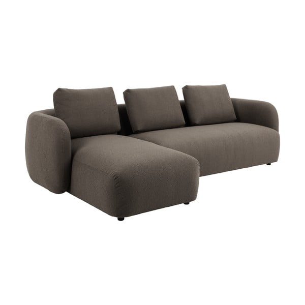 Sivohnedá rohová pohovka z textílie buklé (ľavý roh) Imola – Bonami Selection-image-2