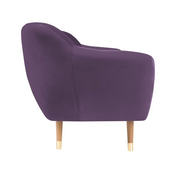 Fialová zamatová pohovka Mazzini Sofas Benito, 158 cm-image-3