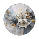 Modro-sivý prateľný okrúhly koberec ø 120 cm Golden Lilly – Mila Home