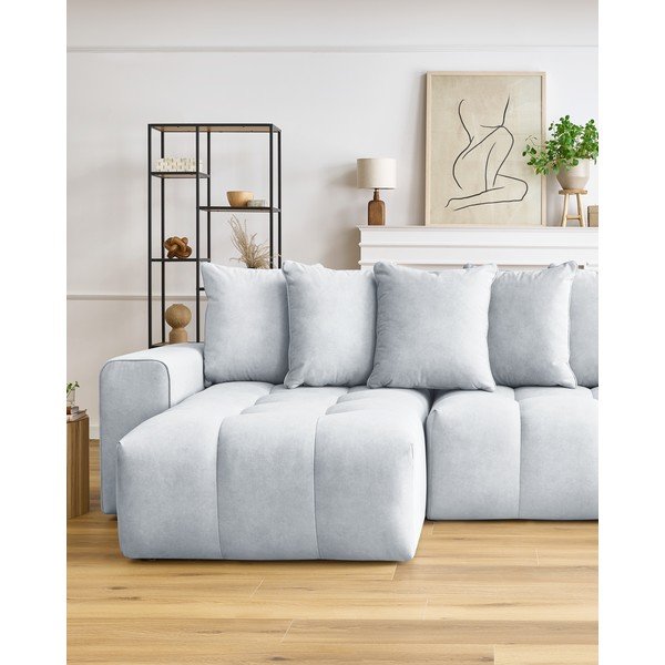 Svetlosivá rohová pohovka (ľavý roh) Mont-Blanc – Bobochic Paris-image-1