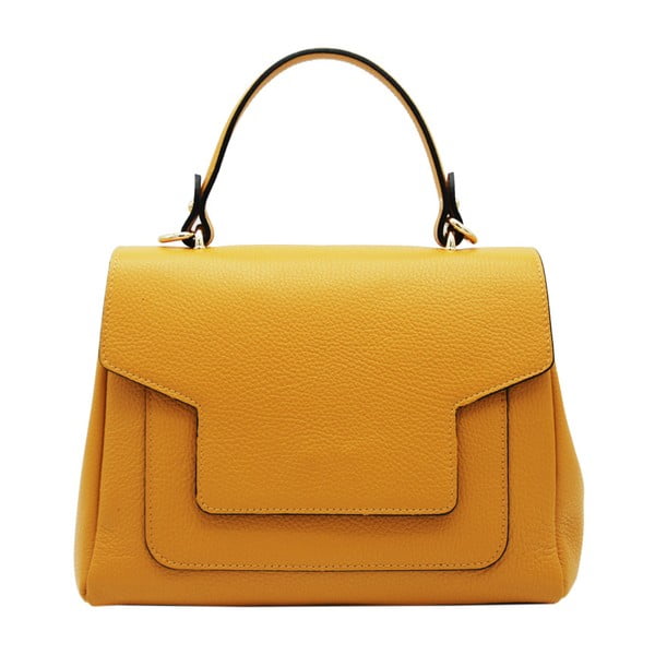 Žltá kabelka z pravej kože Andrea Cardone Callis