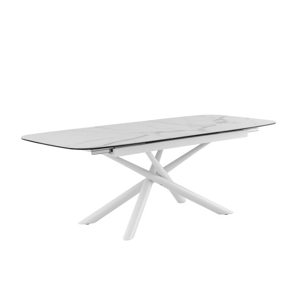 Bielosivý rozkladací jedálenský stôl sømcasa Ness, 160 x 95 cm-image-4