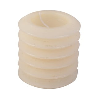 Krémovobiela sviečka PT LIVING Layered, výška 7,5 cm