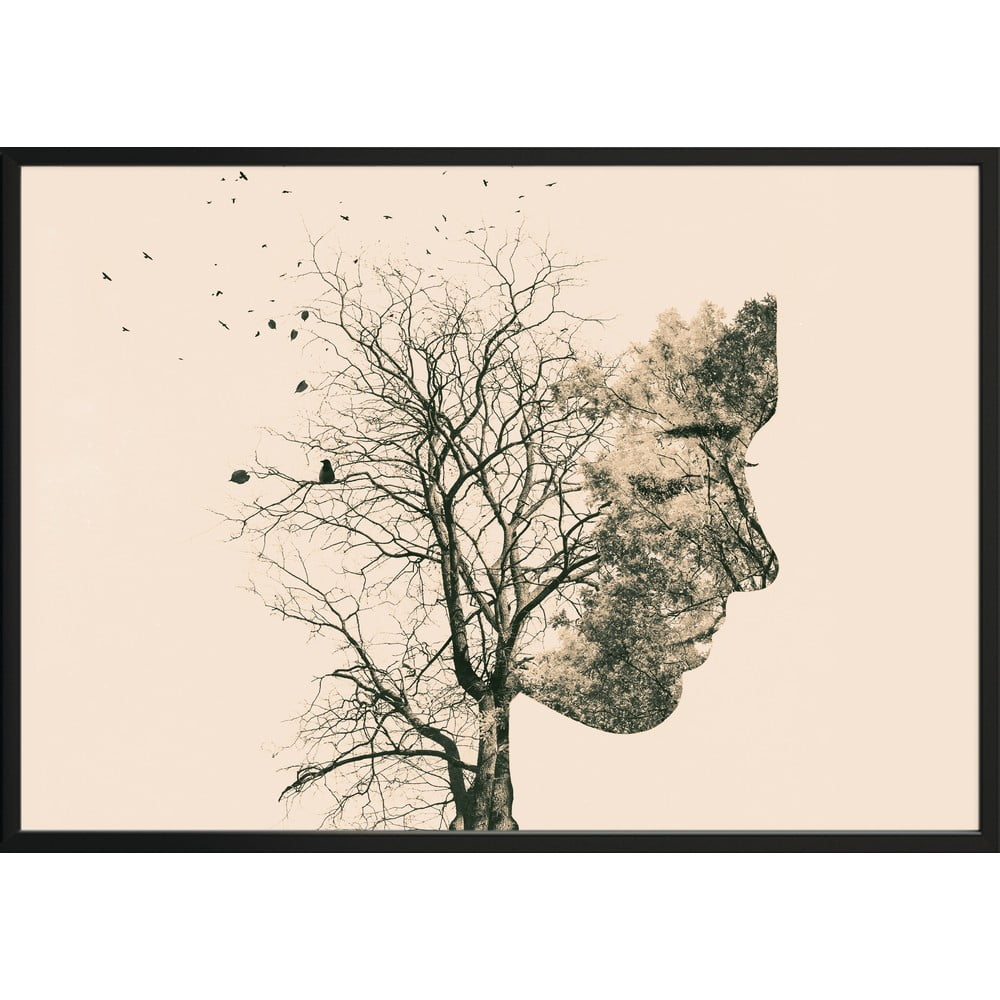 Plagát DecoKing Girl Silhouette Tree, 100 x 70 cm