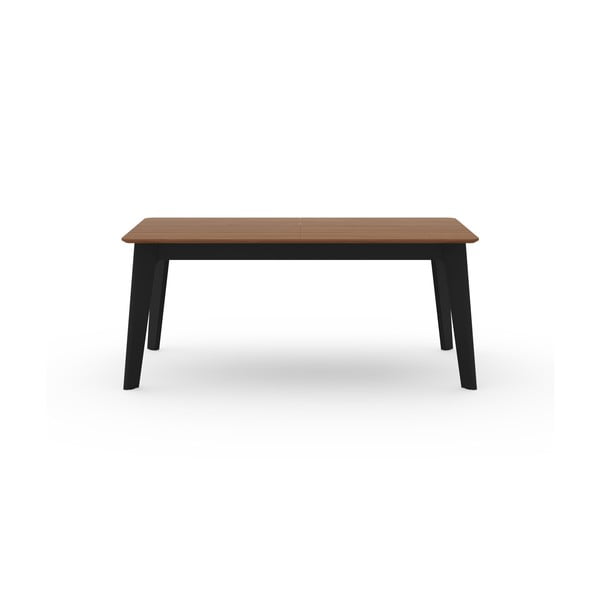 Rozkladací jedálenský stôl s doskou v dekore orechového dreva v prírodnej farbe 100x180 cm Shadow – TemaHome