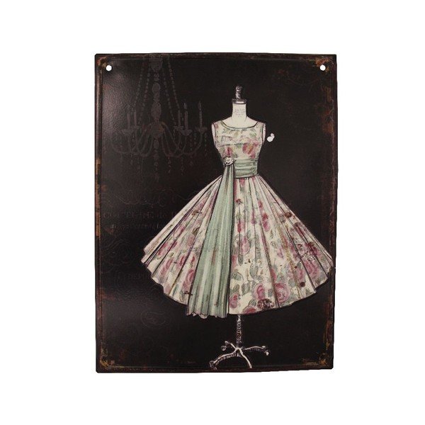 Plechová ceduľa Antic Line Prom Dress