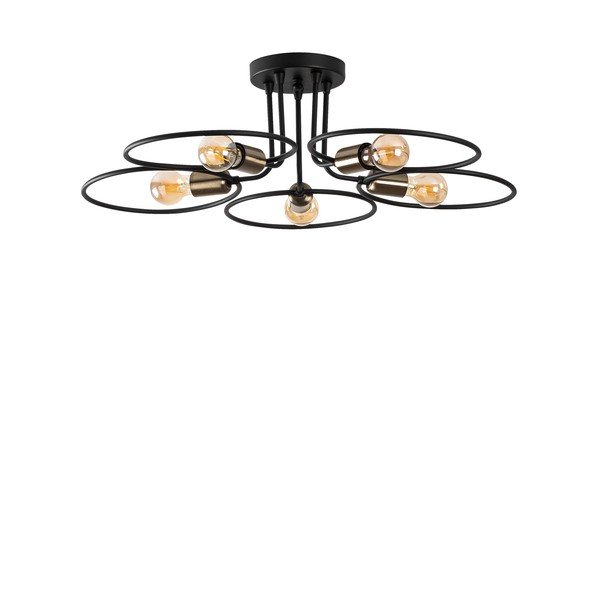 Čierne stropné svietidlo Circle – Opviq lights