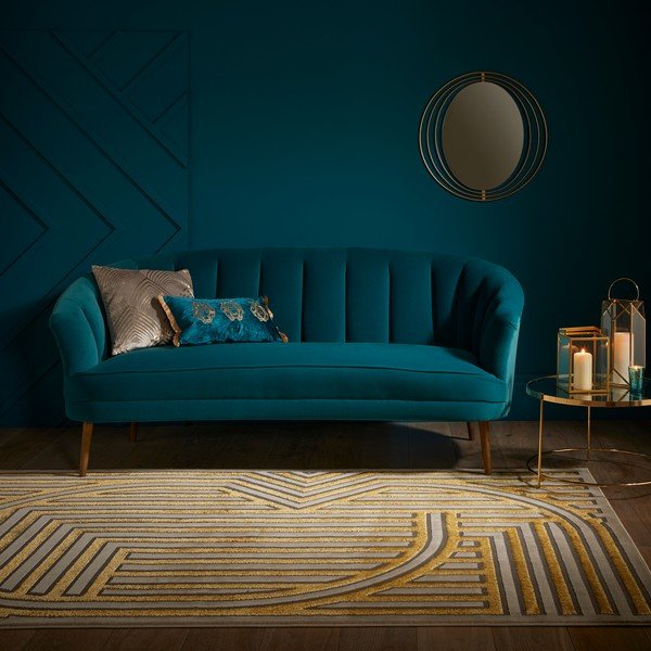 Koberec v zlatej farbe 170x116 cm Eris Gatsby - Flair Rugs-image-2