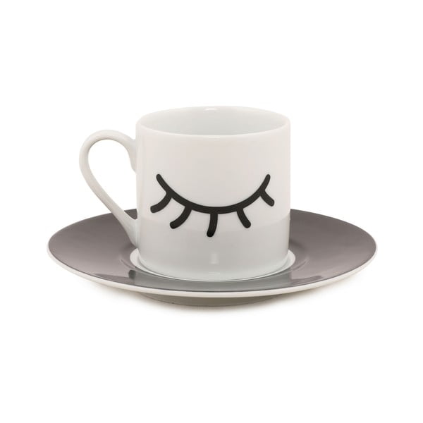 Súprava 2 šálok s tanierikmi Kütahya Porselen Eyes, 90 ml-image-2