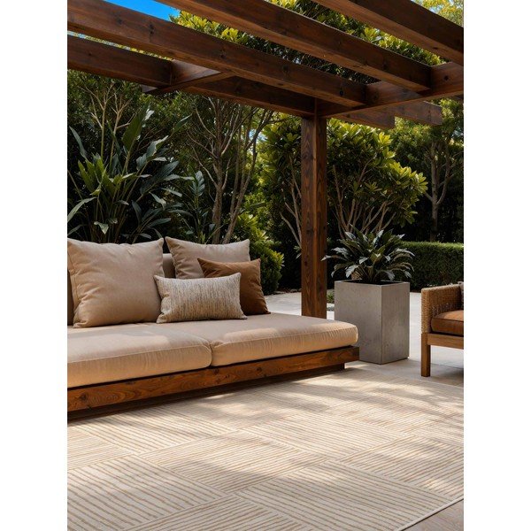 Krémovobiely/v prírodnej farbe vnútorný a vonkajší koberec 120x170 cm Haringey Nightingale – Ted Baker-image-1