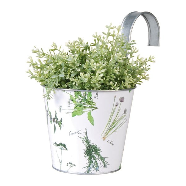 Závesný plechový kvetináč Esschert Design Herbs