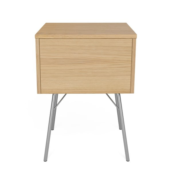 Nočný stolík v dekore duba v prírodnej farbe Rayburn - Woodman-image-4