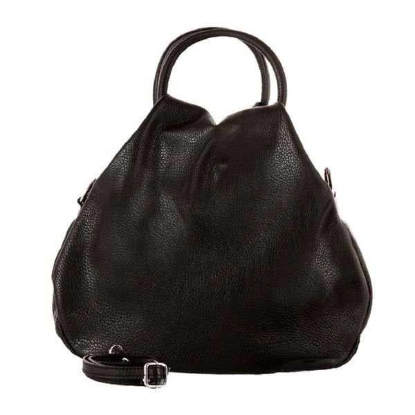 Čierna kabelka z pravej kože Andrea Cardone Black Leather