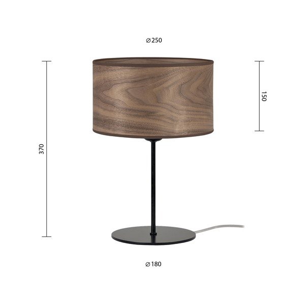 Tmavohnedá stolová lampa z prírodnej dyhy Sotto Luce Tsuru S, ⌀ 25 cm-image-3