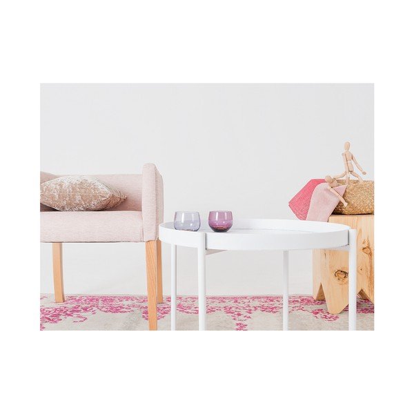 Biely odkladací stolík Custom Form Hanna, ⌀ 60 cm-image-3