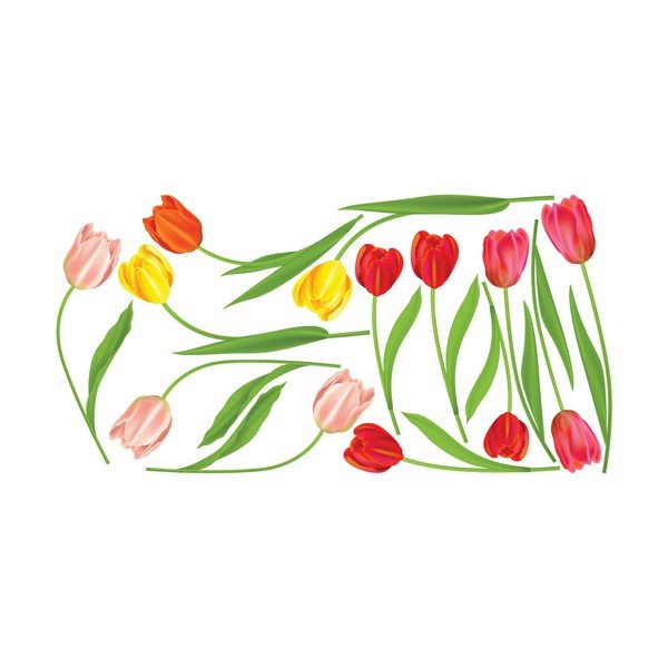 Sada samolepiek na stenu Ambiance Wild Tulips-image-2
