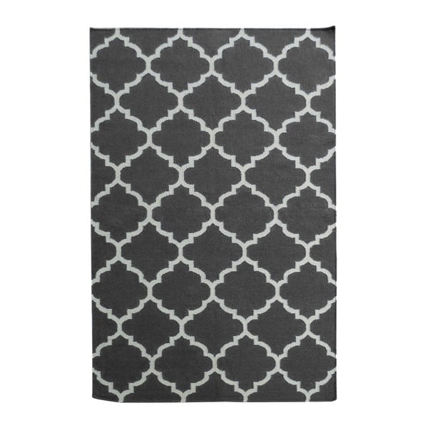 Čierny vlnený koberec Elizabeth, 200x140 cm