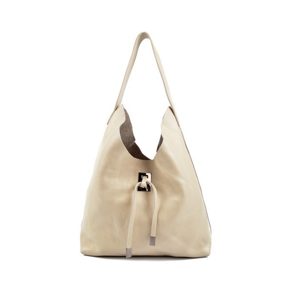 Béžová kožená kabelka Roberta M Halum Beige