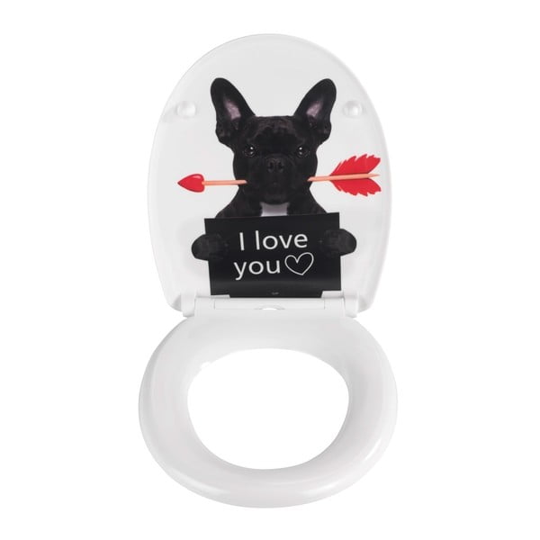 Záchodová doska s automatickým zatváraním 37,5 x 41,5 cm Guilty Dog – Wenko-image-1