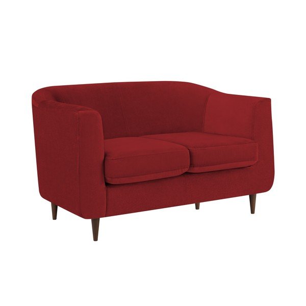 Červená zamatová pohovka Kooko Home Glam, 125 cm-image-4