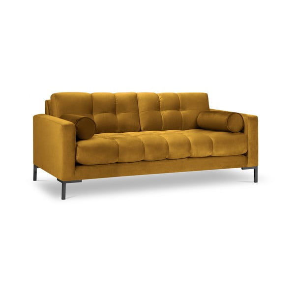 Žltá zamatová pohovka Cosmopolitan Design Bali-image-2