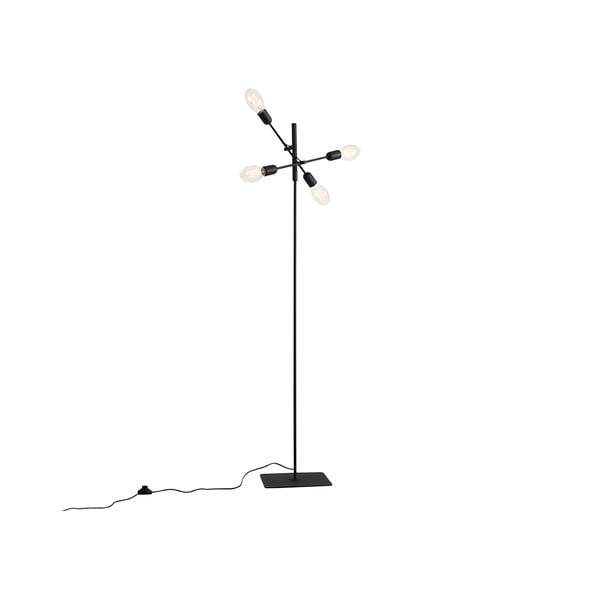 Čierna stojacia lampa na 4 žiarovky Custom Form Twigo