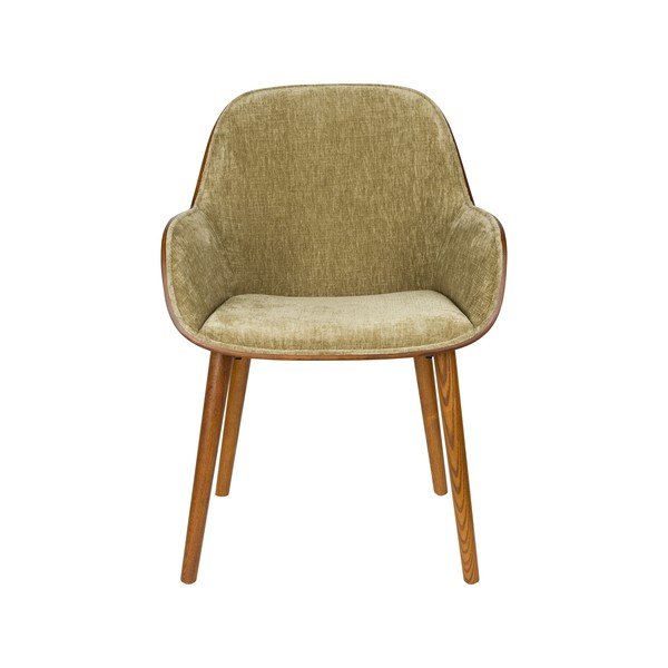 Zelené čalúnené jedálenské kreslo s podrúčkami Taylor – Dutchbone-image-2