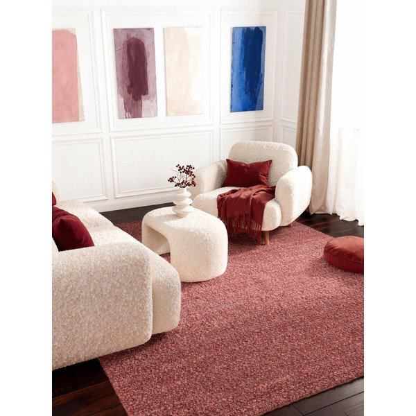 Tmavoružový ručne tkaný koberec z materiálu buklé 160x230 cm Notting Hill Portobello – Ted Baker-image-2