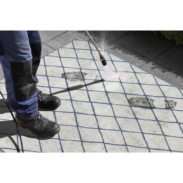 Modro-krémový vonkajší koberec NORTHRUGS Malaga, 120 x 170 cm-image-1