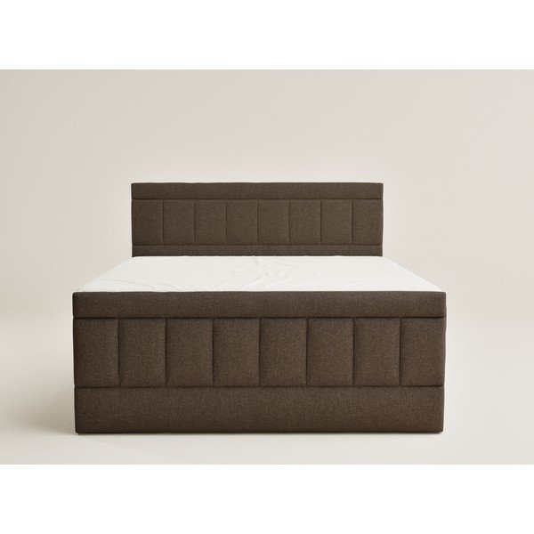 Hnedá boxspring posteľ s úložným priestorom 160x200 cm Caya – Maison de Rêve-image-2