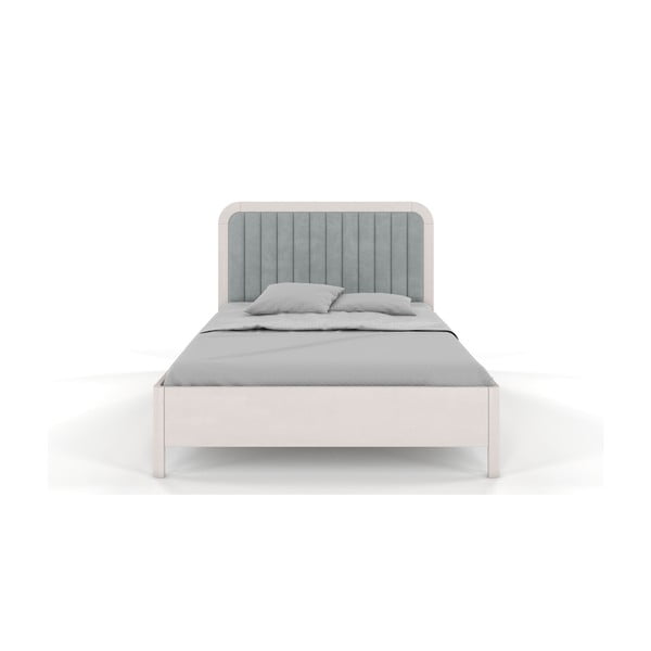 Biela dvojlôžková posteľ z bukového dreva Skandica Visby Modena, 200 x 200 cm-image-2